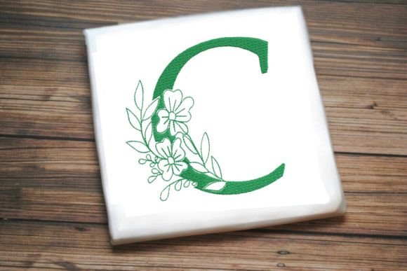 C Floral Monogram Review for Merch