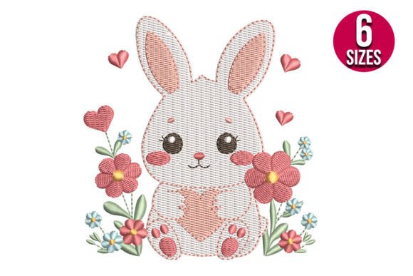 Floral Baby Bunny with Hearts Embroidery Review