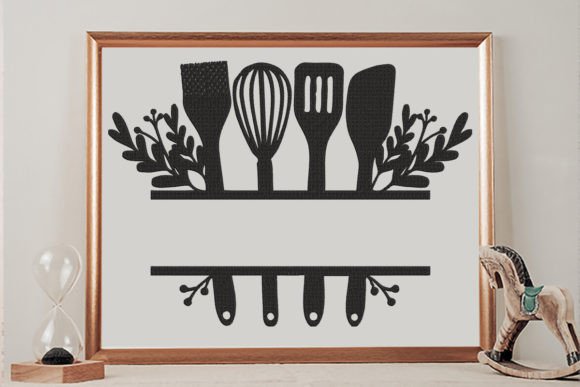Floral Baking Split Text Frame Review