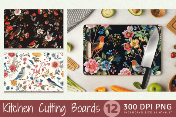 Floral Birds Embroidery Cutting Boards S Review