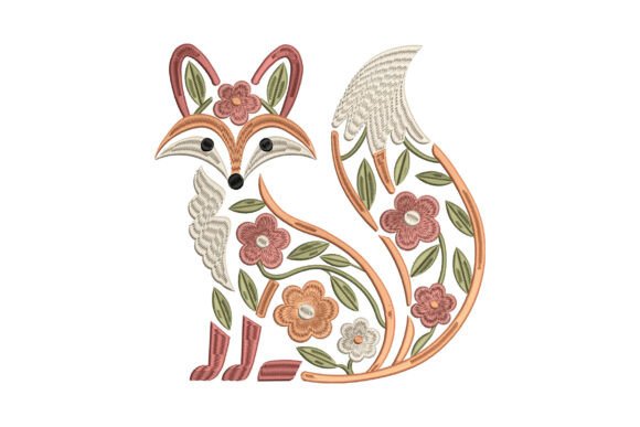 Floral Fox with Flowers and Leaves Embroidery Review