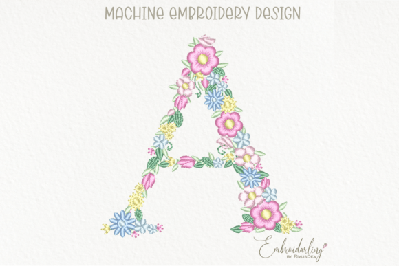 Floral Letter a Machine Embroidery Review