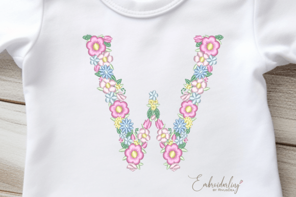 Floral Letter W Machine Embroidery Review