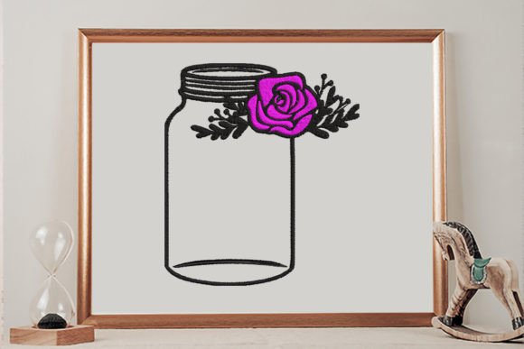 Floral Mason Jar Embroidery Design Review