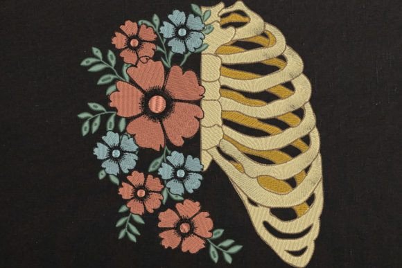 Floral Skeleton Embroidery Design Review