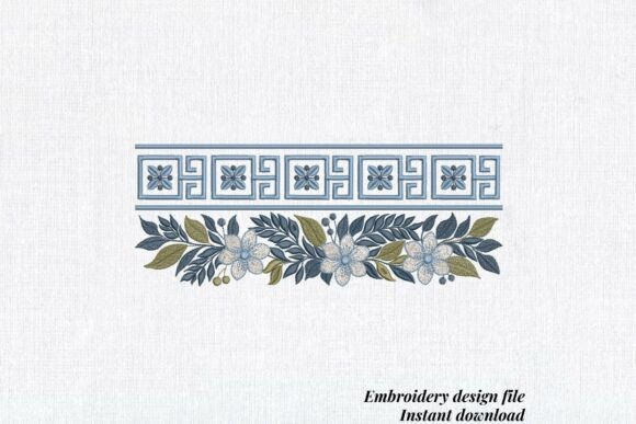 Greek Floral Border Meander Review